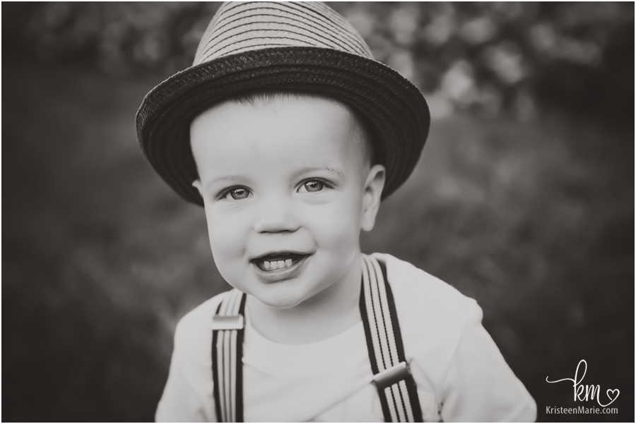 black and white picture of little boy
