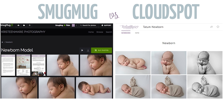 Smugmug vs Cloudspot client galleries for photographers