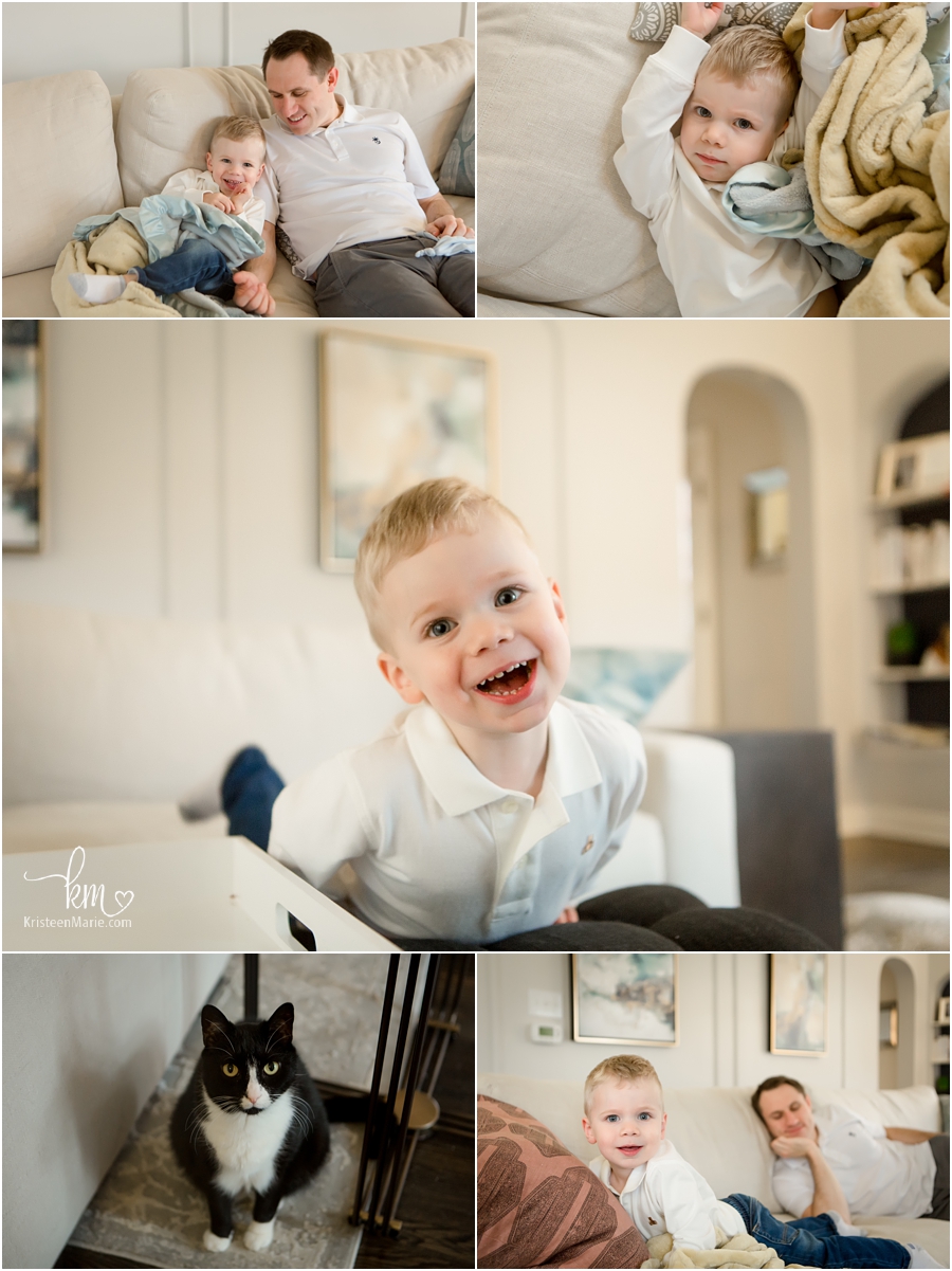 Include the whole family - in home lifestyle newborn photography in Indianapolis