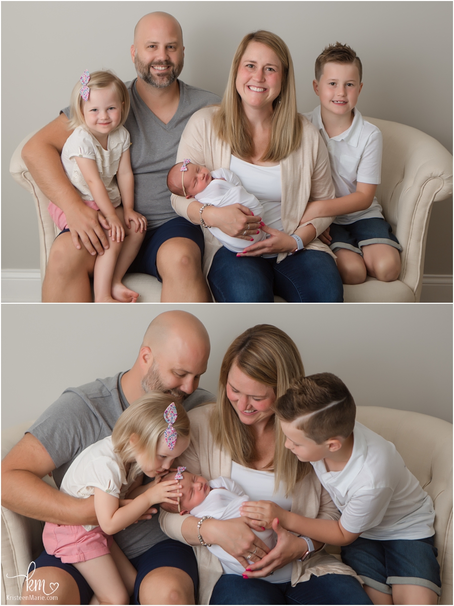 Zionsville family with newborn baby