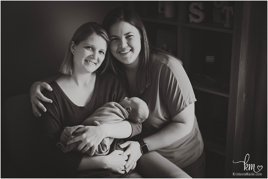 same sex couple newborn photography in Indianapolis, IN