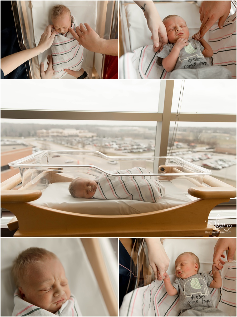 Indianapolis fresh 48 session - in-hospital newborn photography