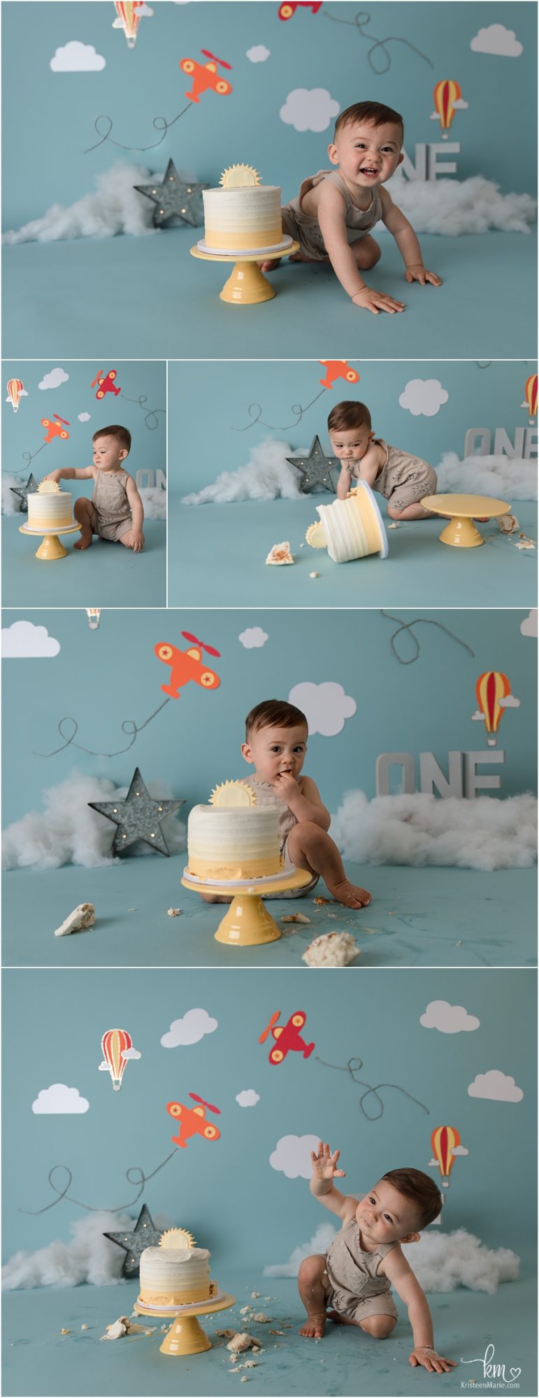 Time Flies 1st Birthday Cake Smash · KristeenMarie Photography