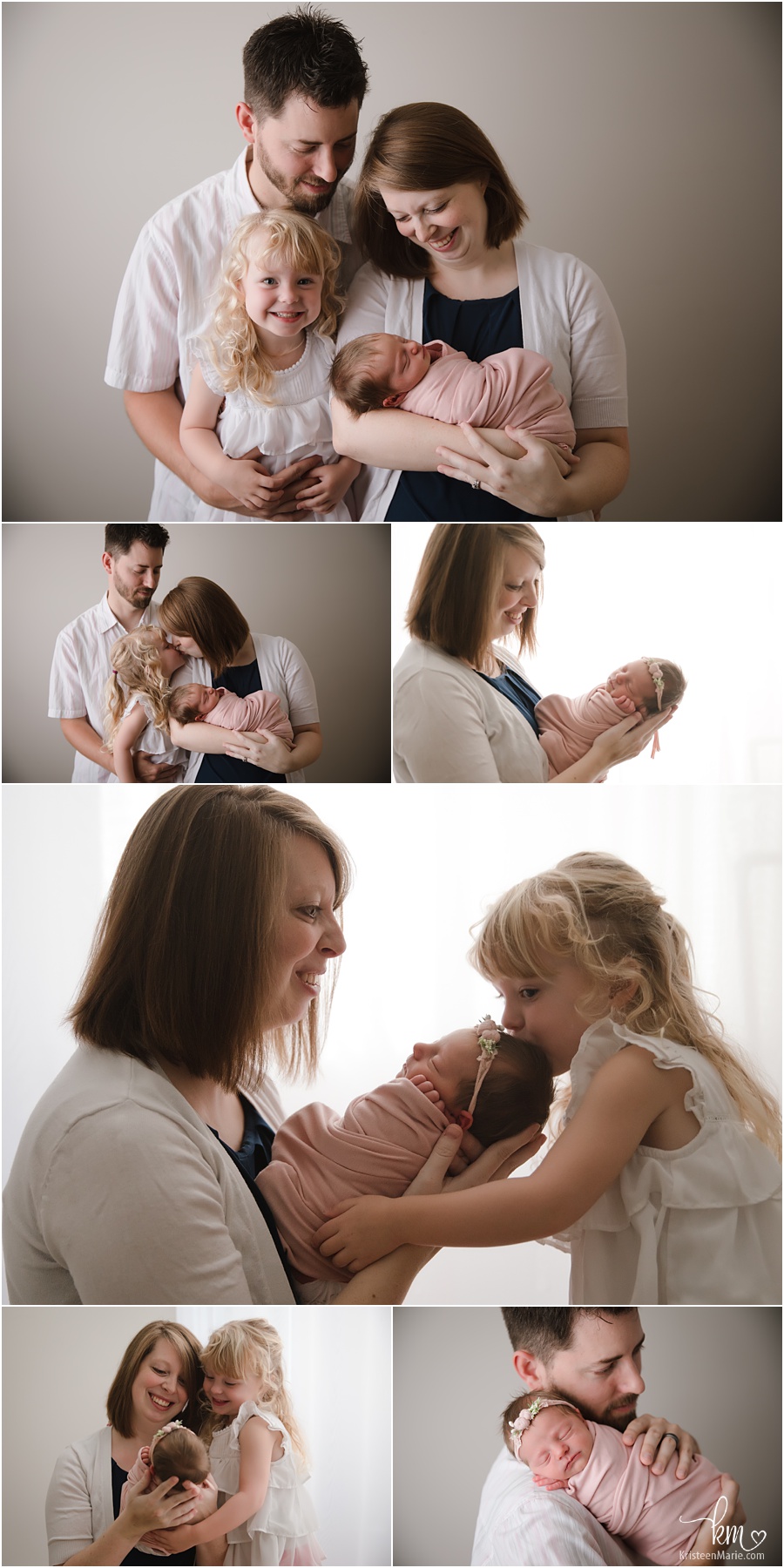family newborn photography pictures in studio