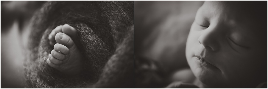 black and white newborn baby features