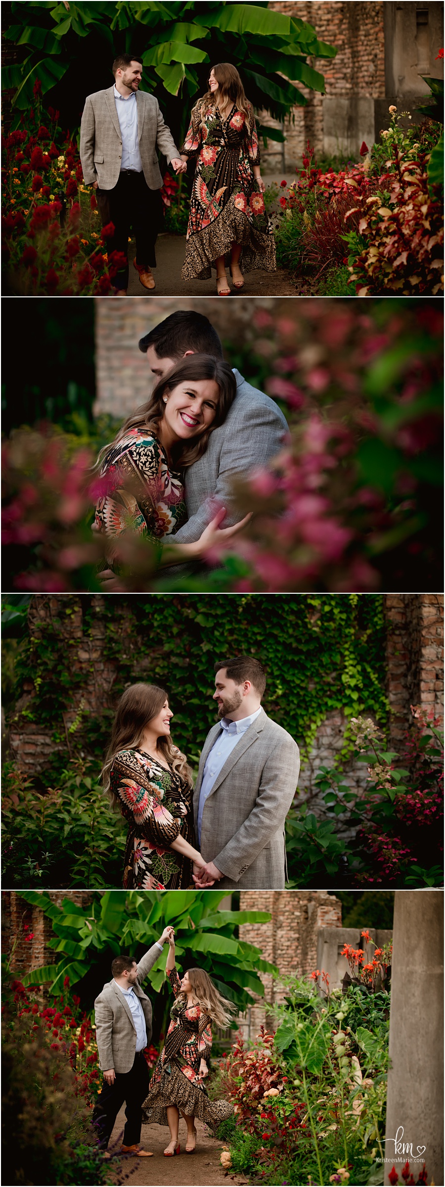 fall at Holliday Park ruins - engagement pictures