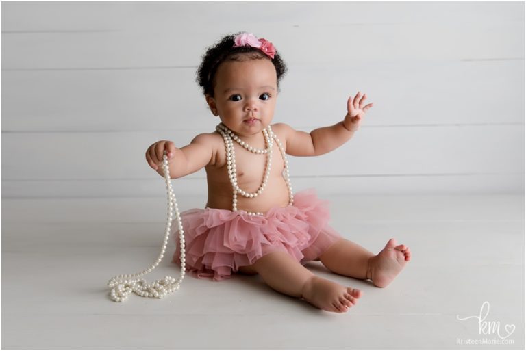 Tutus & Pearls Milestone Session with KristeenMarie Photography