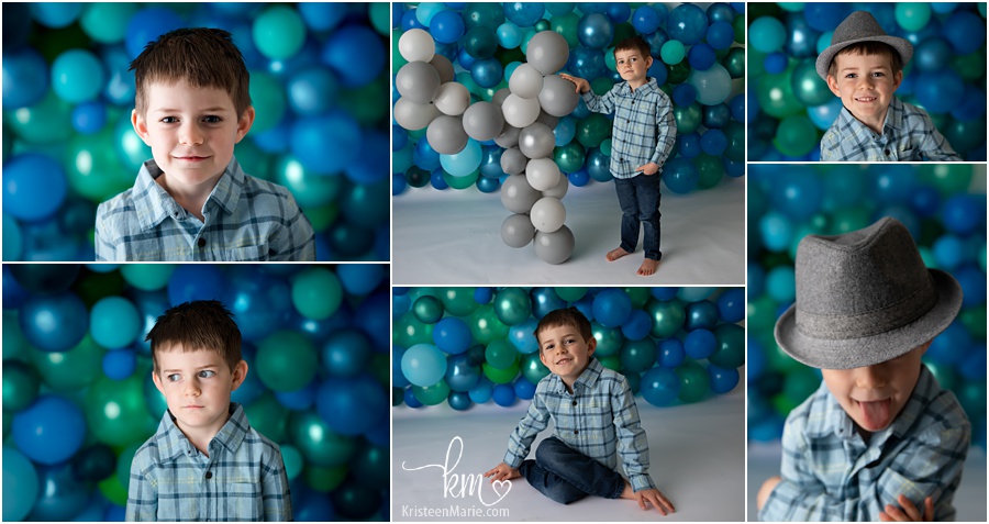 4th birthday photoshoot - balloon backdrop