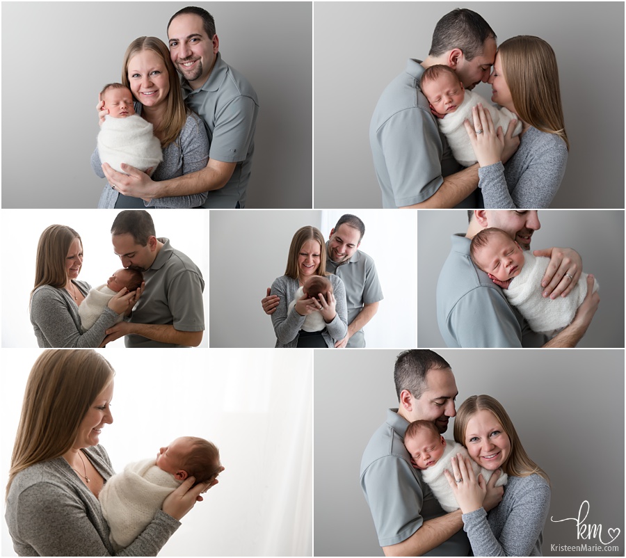 family pictures with newborn baby - Zionsville newborn family photo