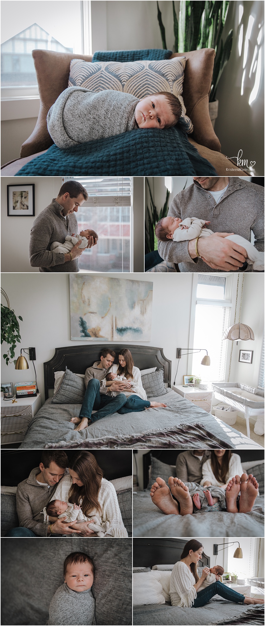 in-home newborn lifestyle photography - Indianapolis photographer