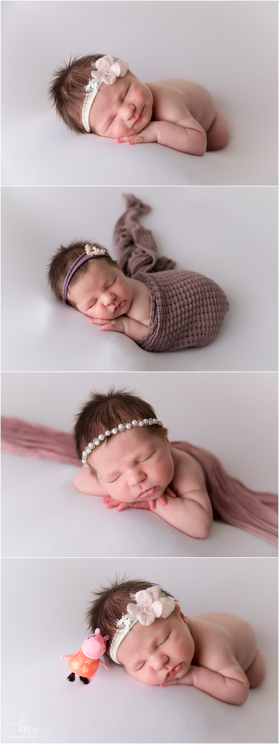 Posed Newborn Pictures of Baby Girl