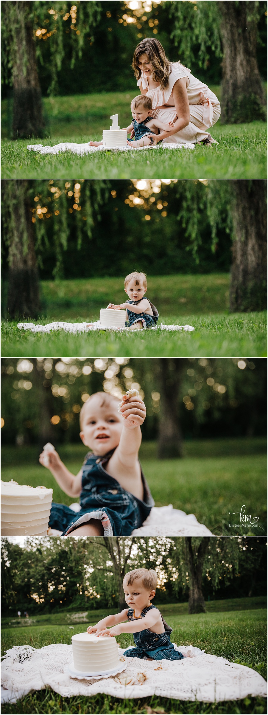 outdoor cake smash session
