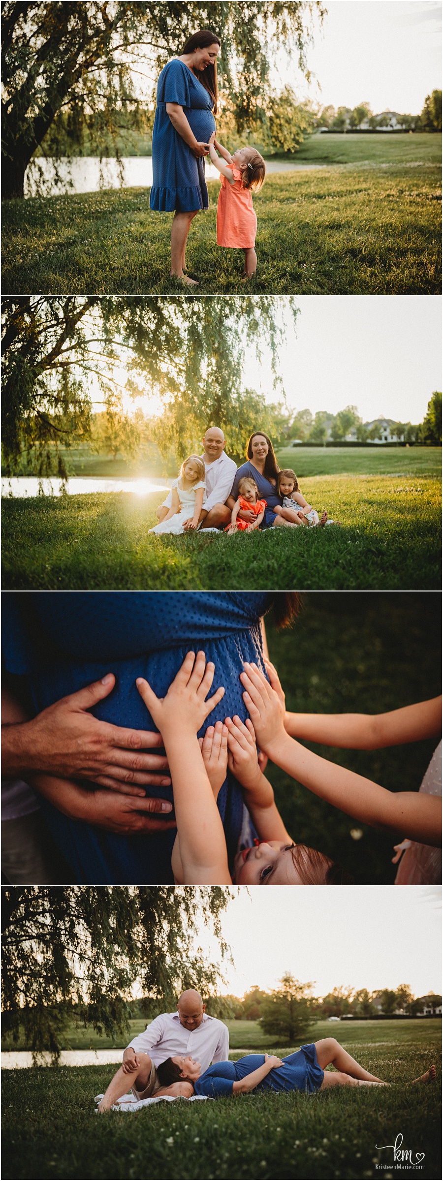 Carmel, Indiana maternity photography session - lots of hands