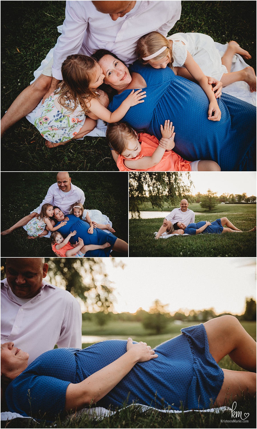 cuddled up - outdoor laying pose maternity photography