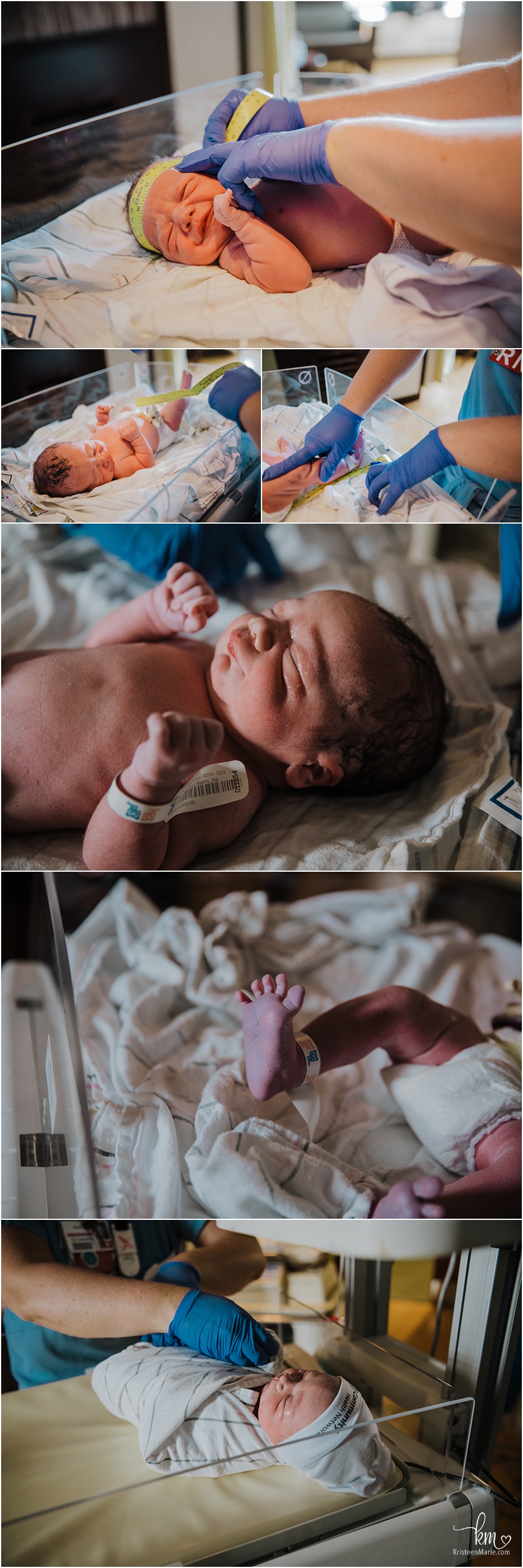 newborn baby in hospital - Indianapolis birth photography