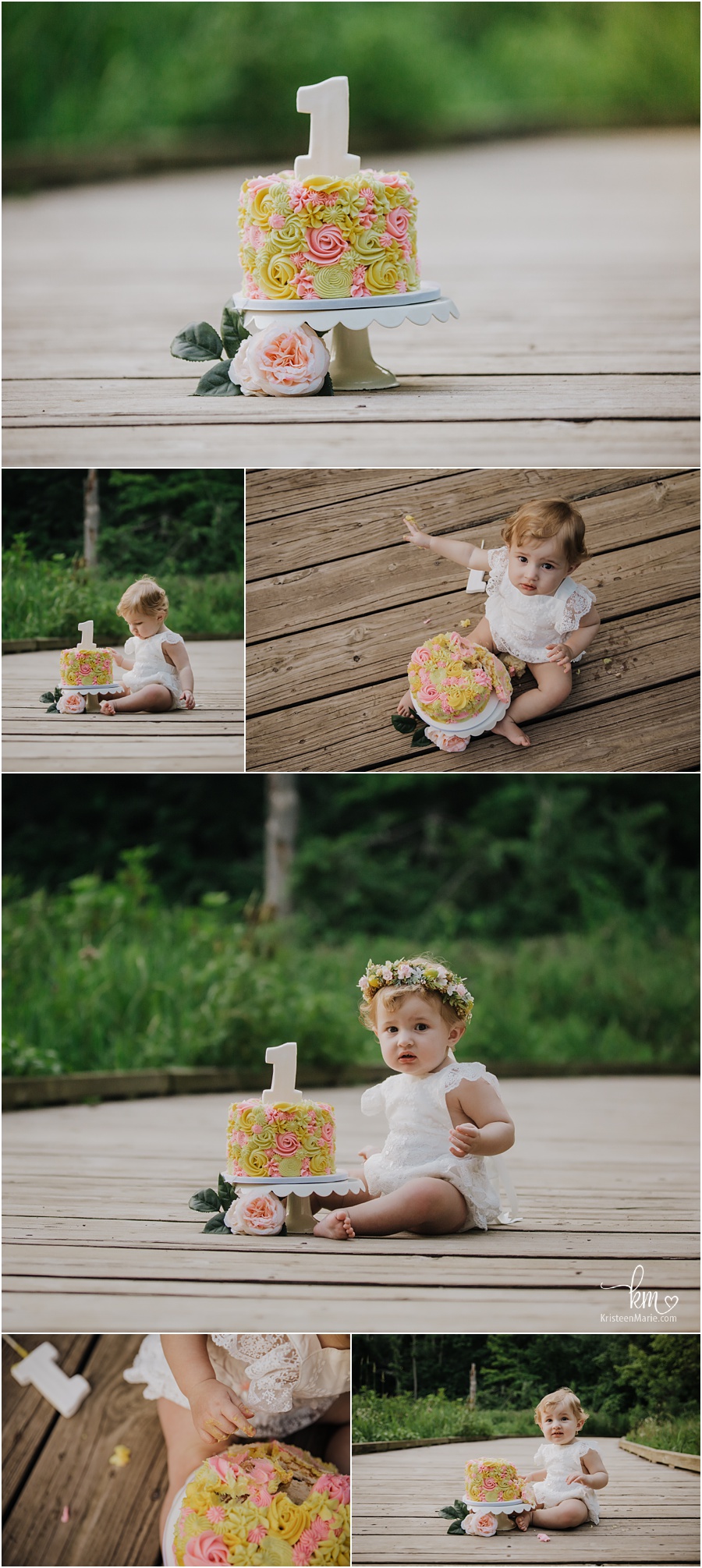 outdoor cake smash session