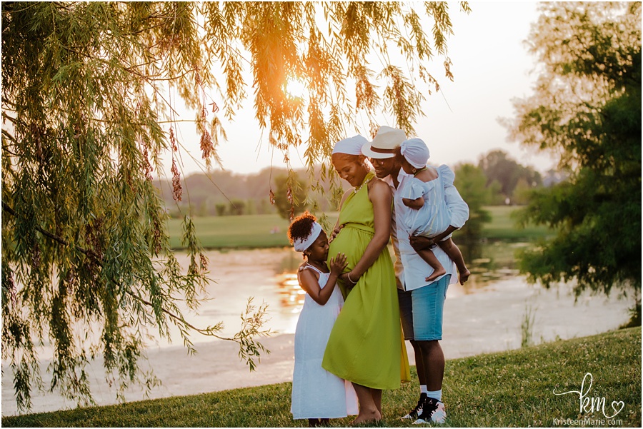 African American family maternity photography 