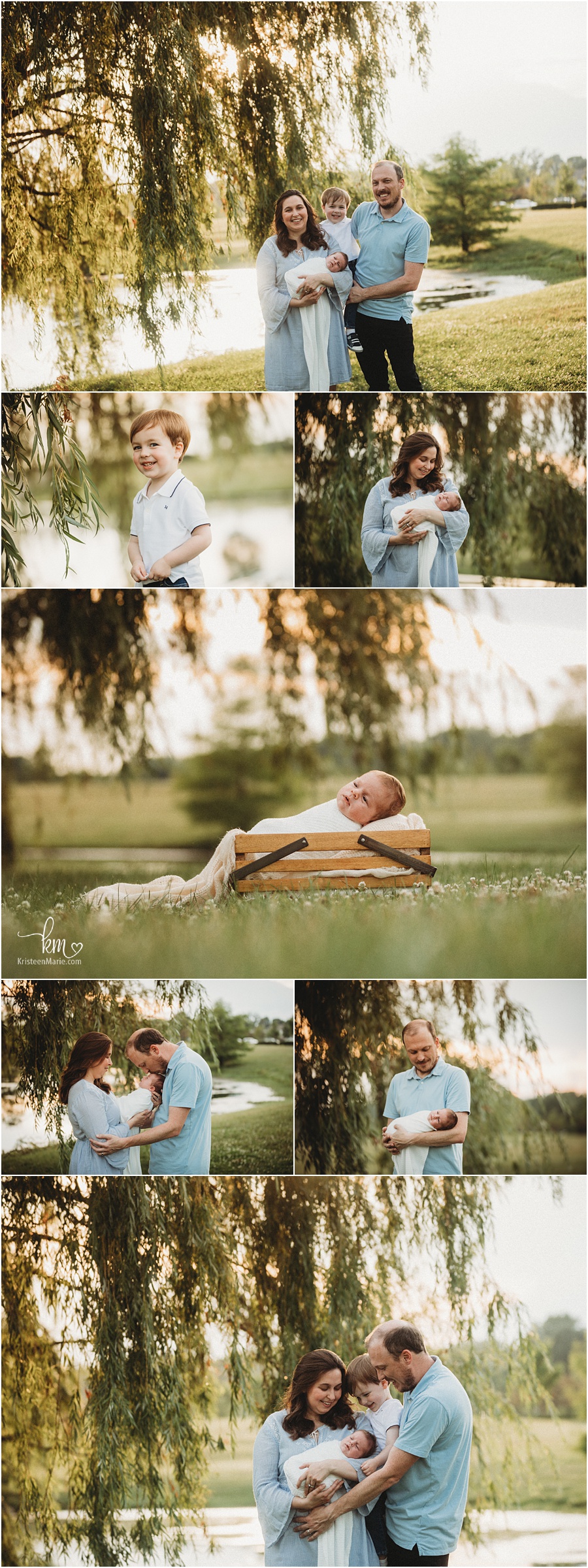 Outdoor newborn photography in Indianapolis, IN