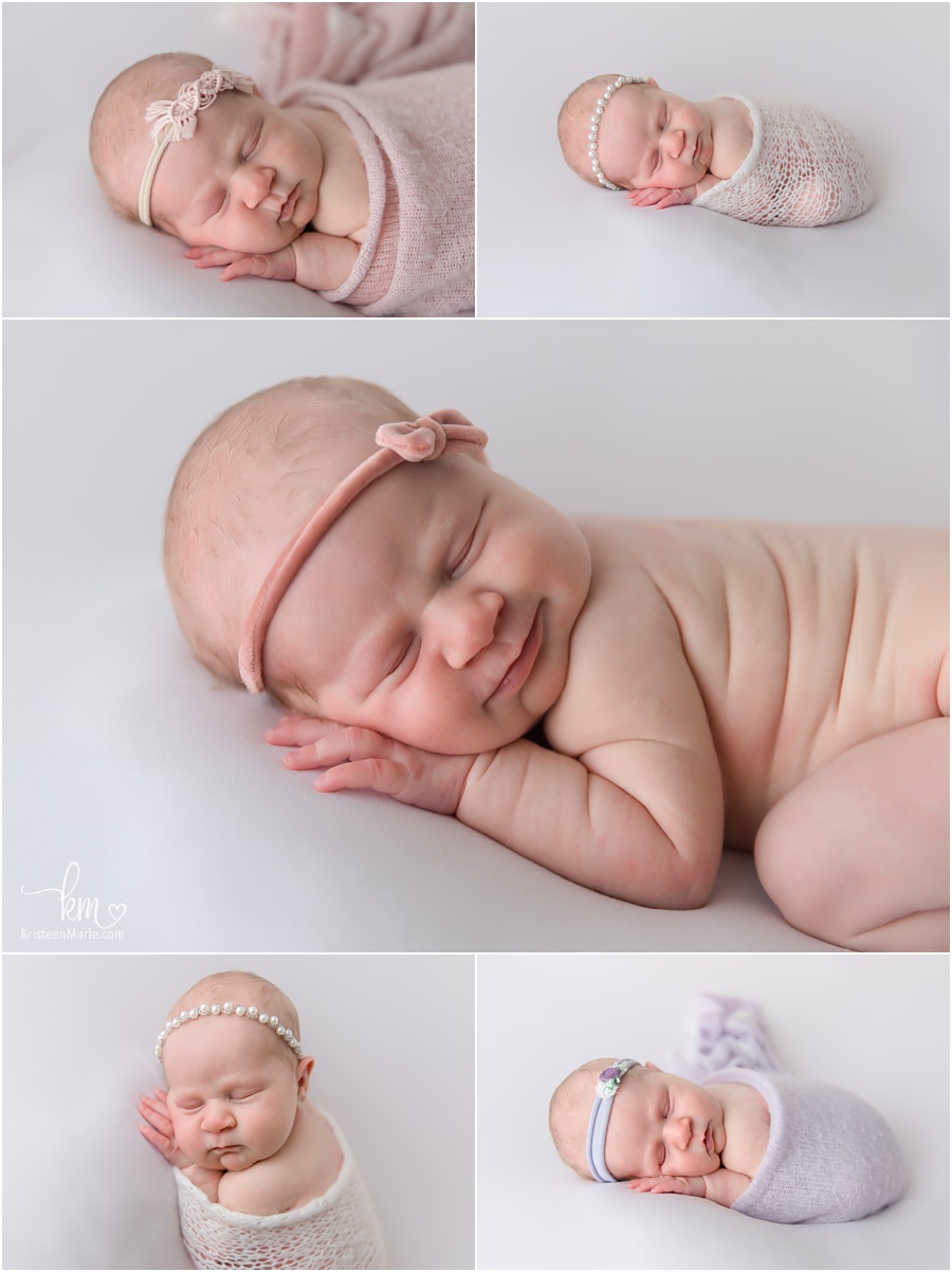 posed newborn photography - newbor girl