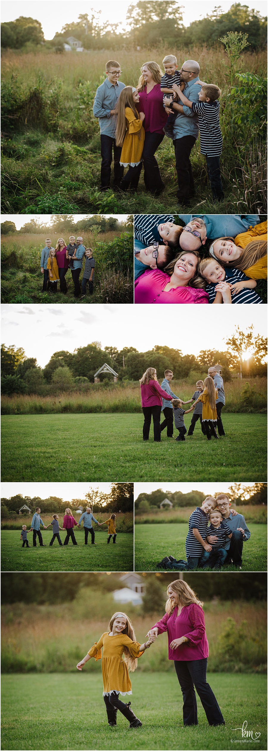 family having fun during family pictures - Indianapolis photographer