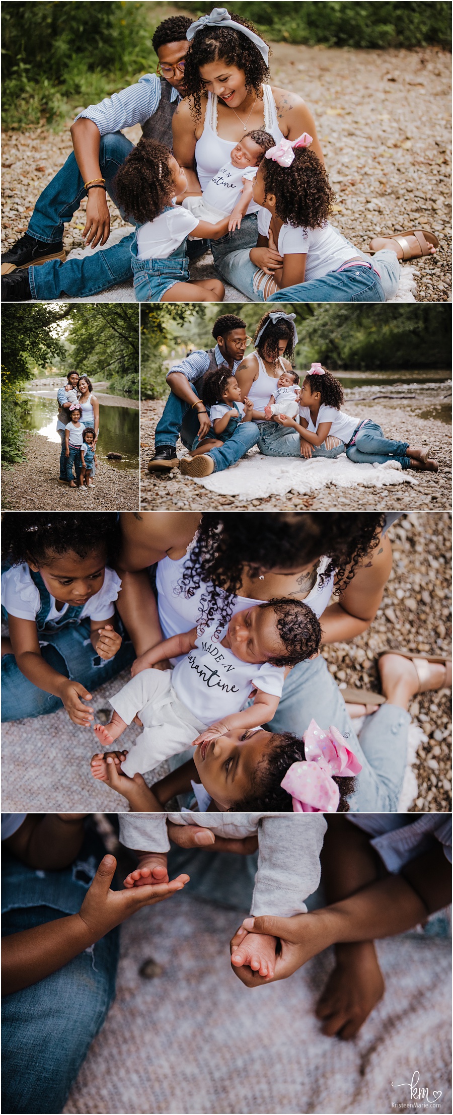 outdoor family photography with newborn in Indianapolis
