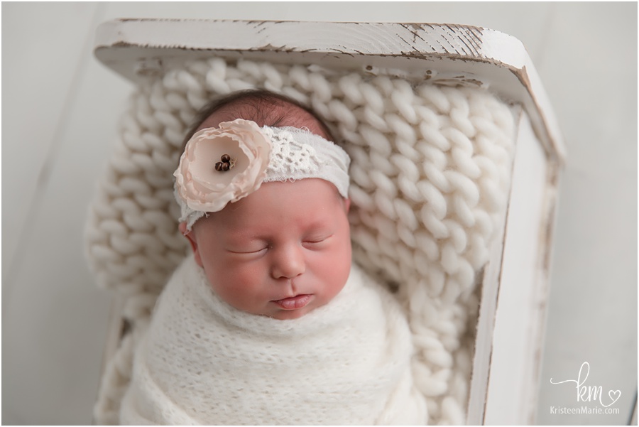 sleeping newborn girl - Carmel, IN newborn photography