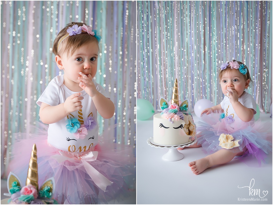 unicorn 1st birthday - pastel colors