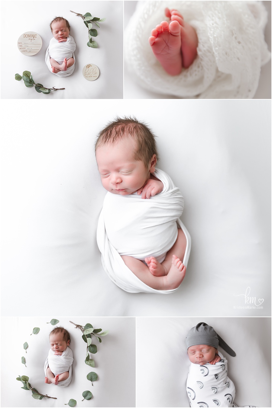 white on white newborn photography - timeless newborn images