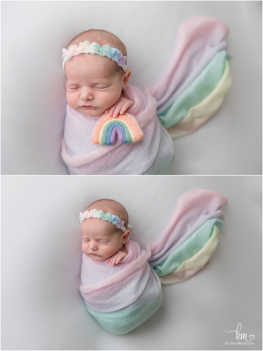 pastel rainbow baby - newborn pictures