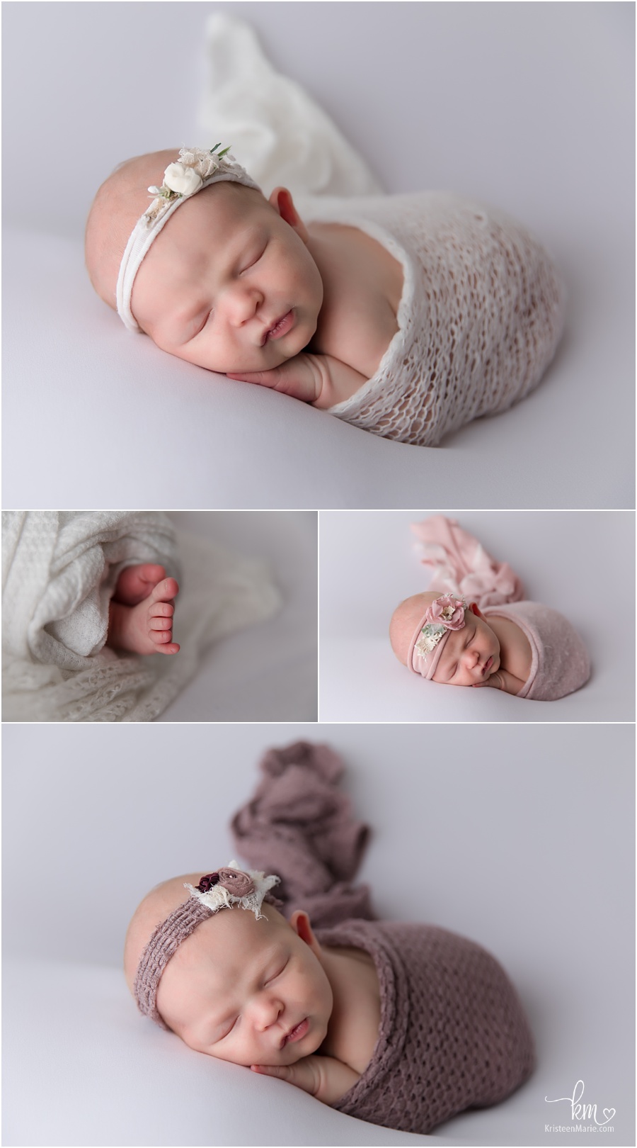 Newborn baby girl - sweet and simple sleeping pictures