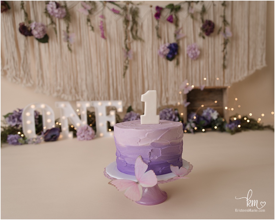 Purple ombre cake 