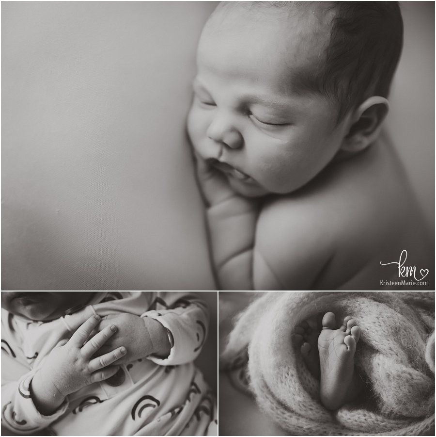 black and white newborn photography images