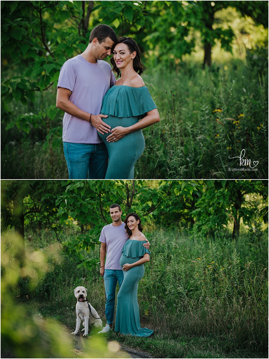 Maternity Photography - greenery and tall grass