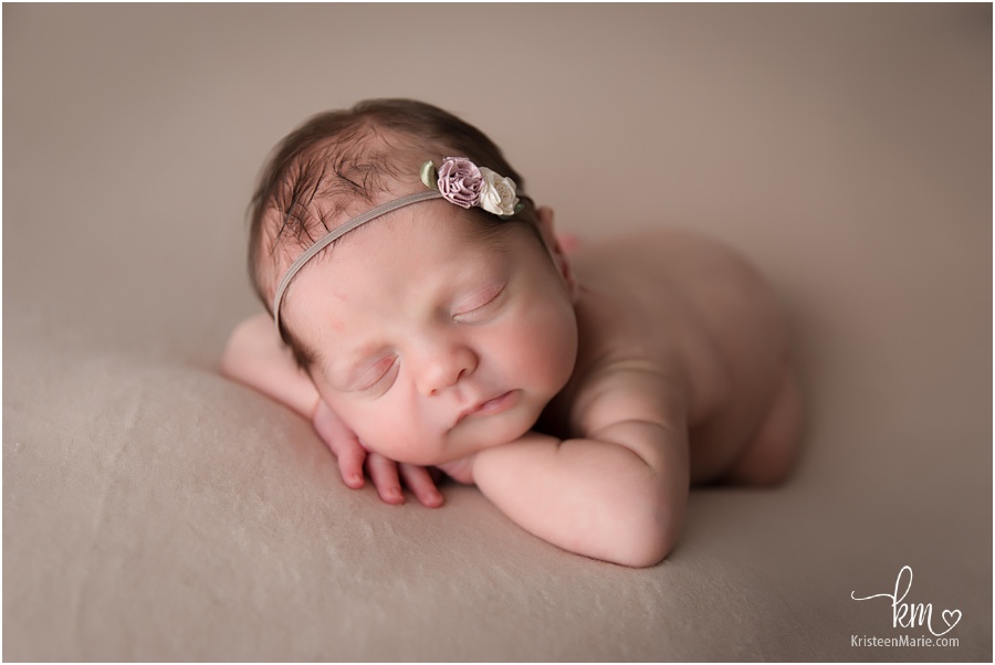 sleeping baby girl - newborn photography