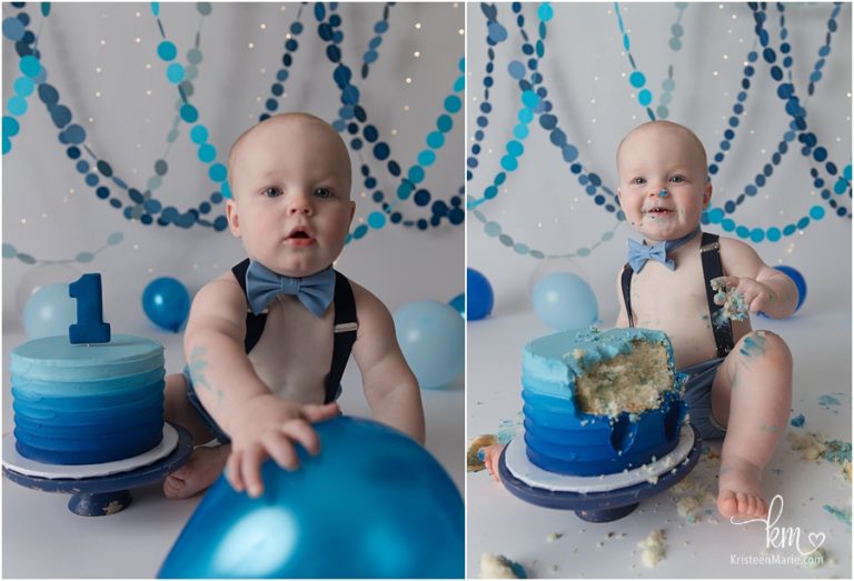 The Perfect Cake Smash for a Blue Eyed Baby · KristeenMarie Photography