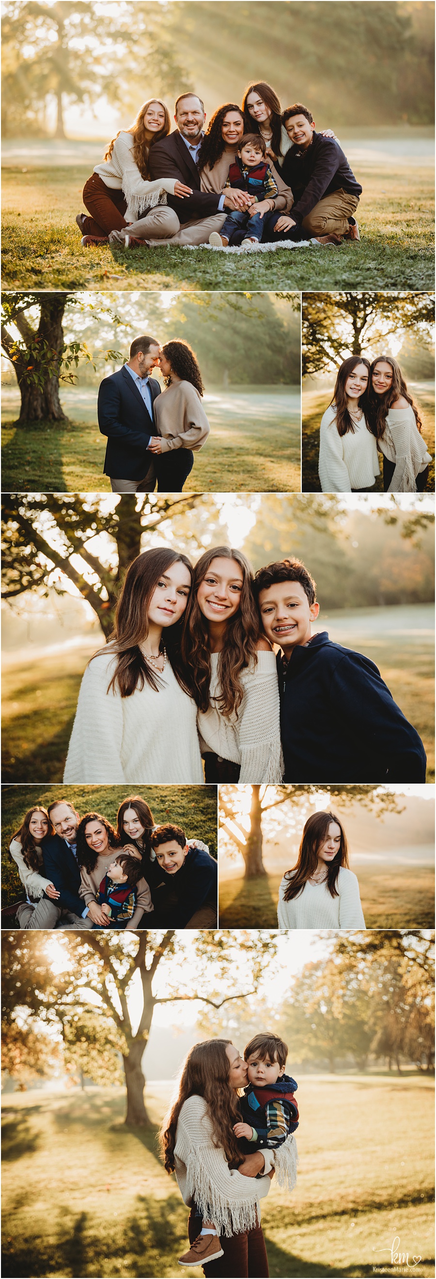 family pictures - sunrise session on foggy monring