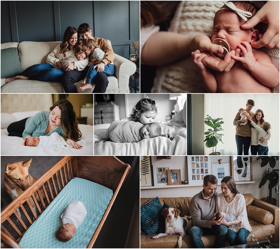 In-home lifestyle newborn photography in Indianapolis by KristeenMarie Photo