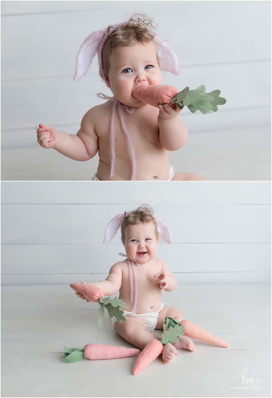 baby dressed as a bunny - easter pictures