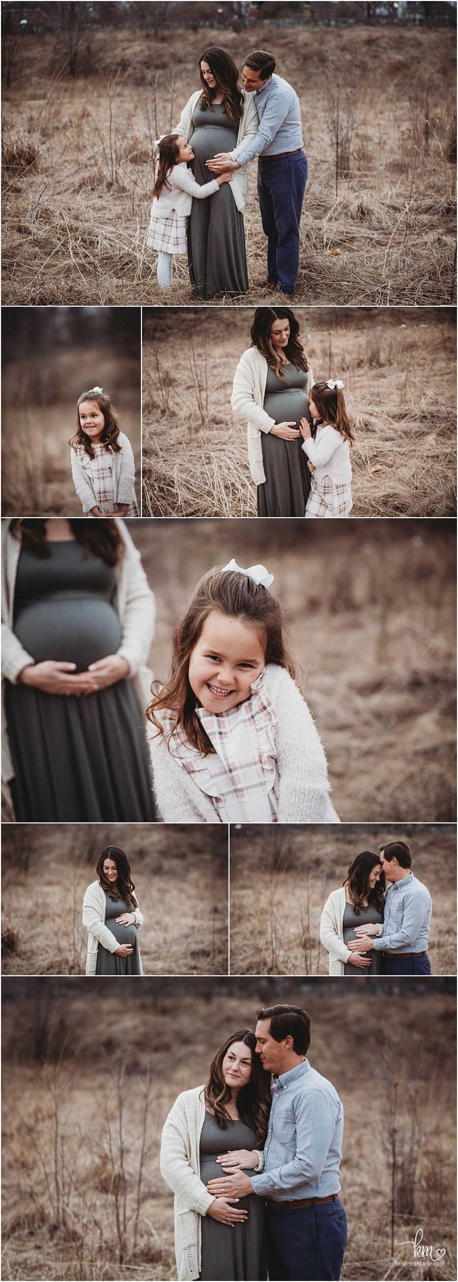 maternity photography in field