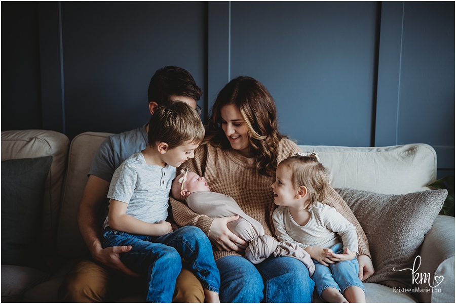 in-home lifestyle newborn photography - Indianapolis photographer