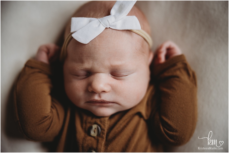 sleepy newborn girl - Indianapolis newborn photography