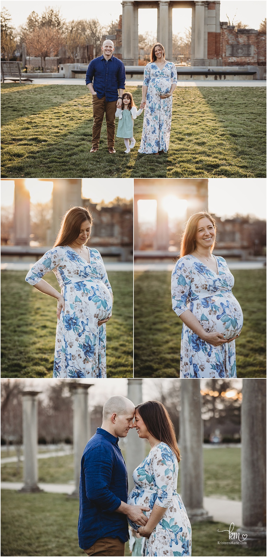 Maternity pictures at Holiday Park in Indianapolis, IN