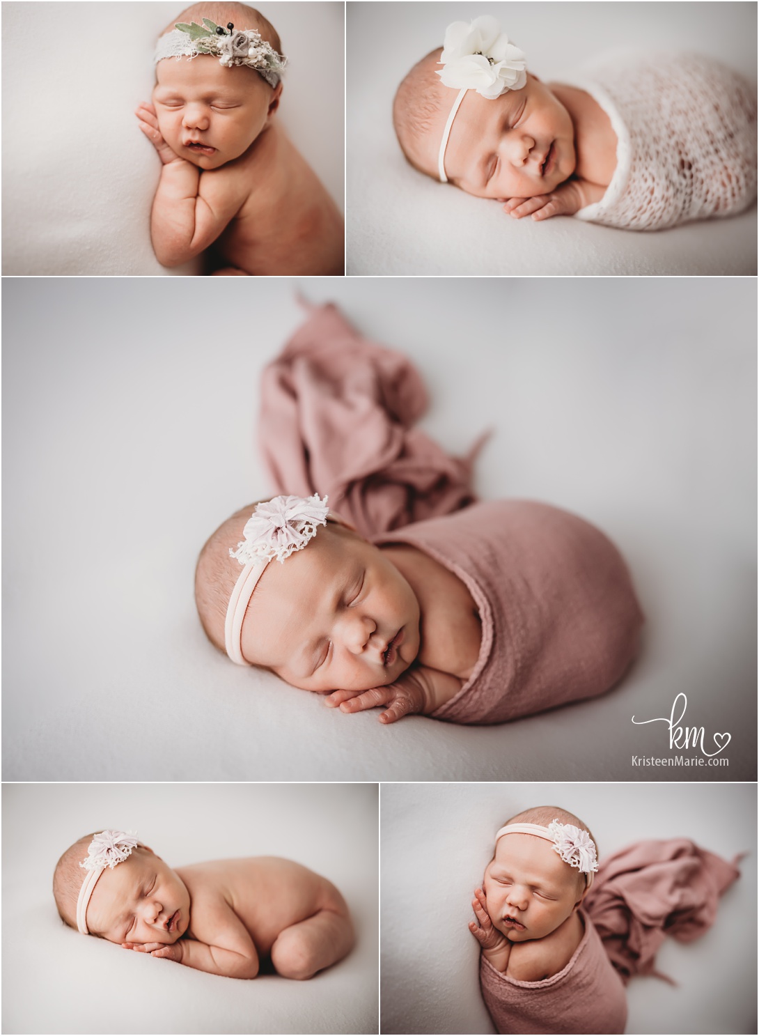 sleeping newborn baby girl - Zionsville newborn photography