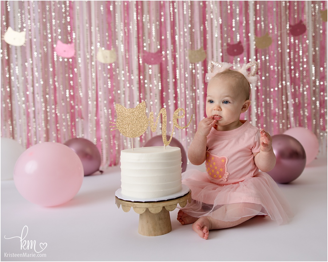 pink and gold 1st birthday