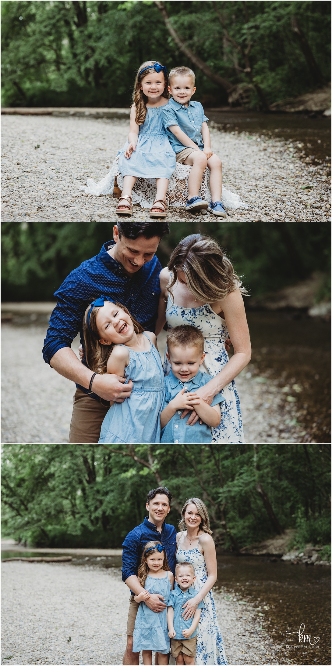 creek side family photography