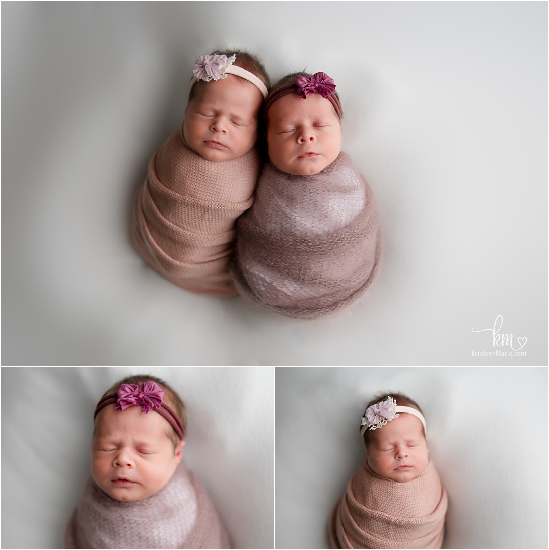 Twin newborn girls - Indianapolis newborn photography