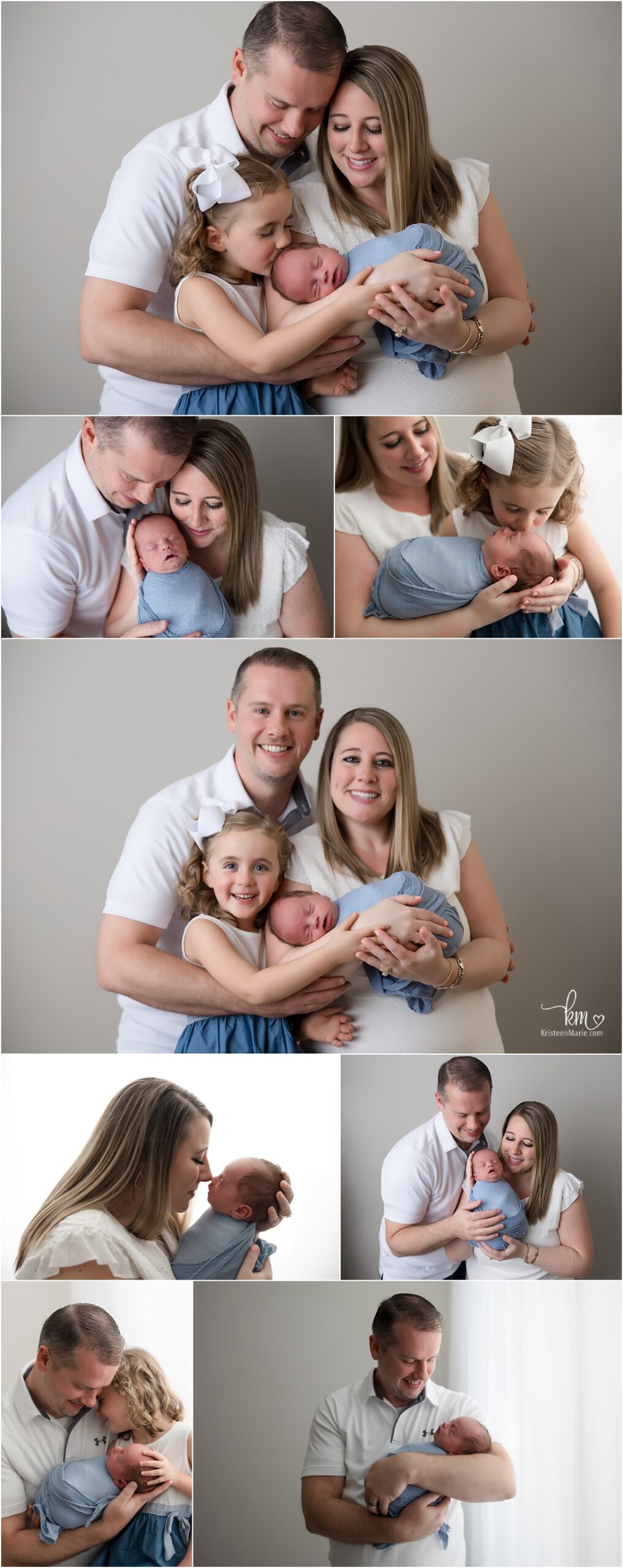 Indianapolis family photography with newborn baby 