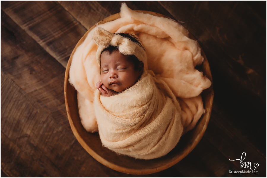 Indianapolis newborn photography - older newborn baby girl