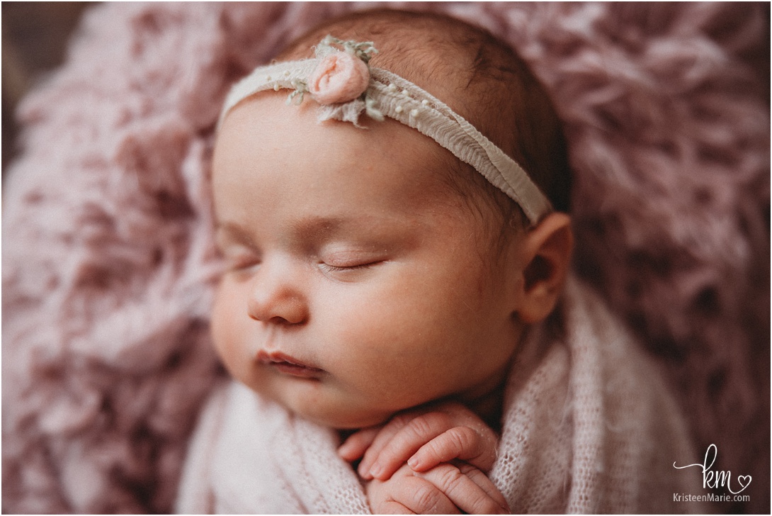 sleeping newborn girl - Zionsville photographer