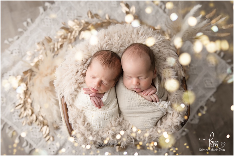 newborn twin boys - Indianapolis newborn photography